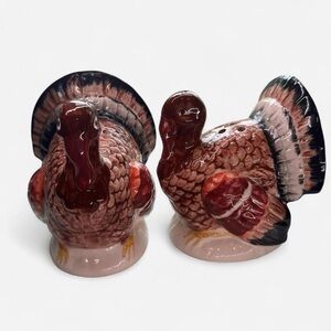 Vintage Ceramic Turkey Salt and Pepper Shakers